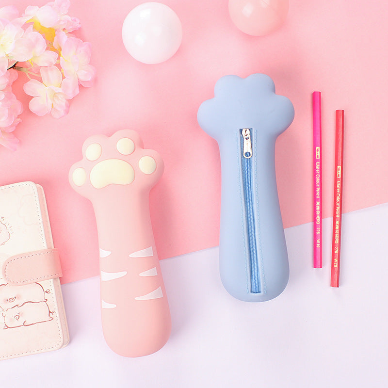 Kawaii cat paw silicone pencase cute and lovely stationery- kici MyKiCi