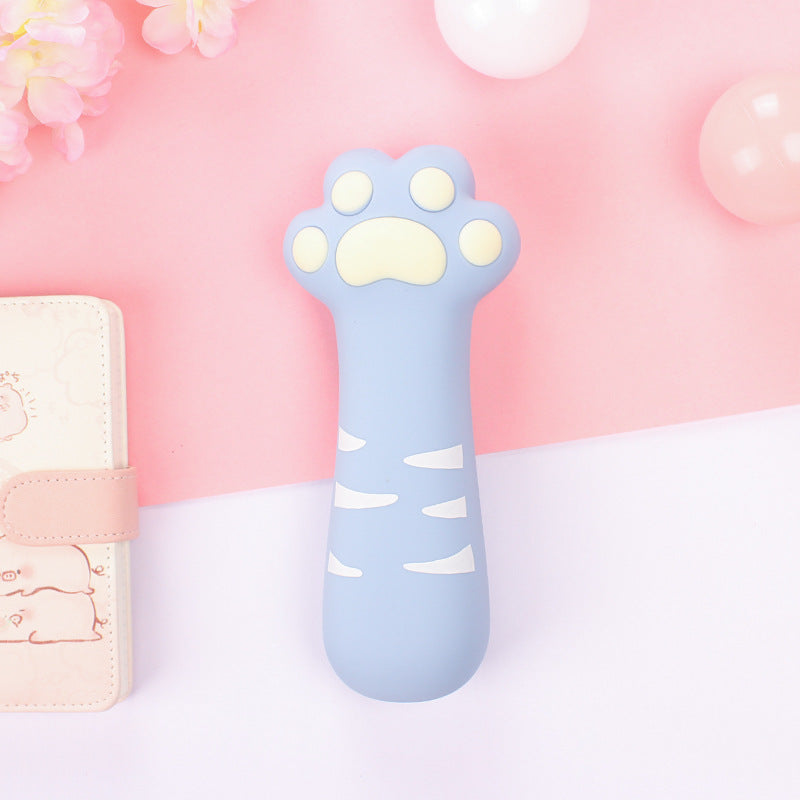 Kawaii cat paw silicone pencase blue violet cute and lovely stationery - kici MyKiCi