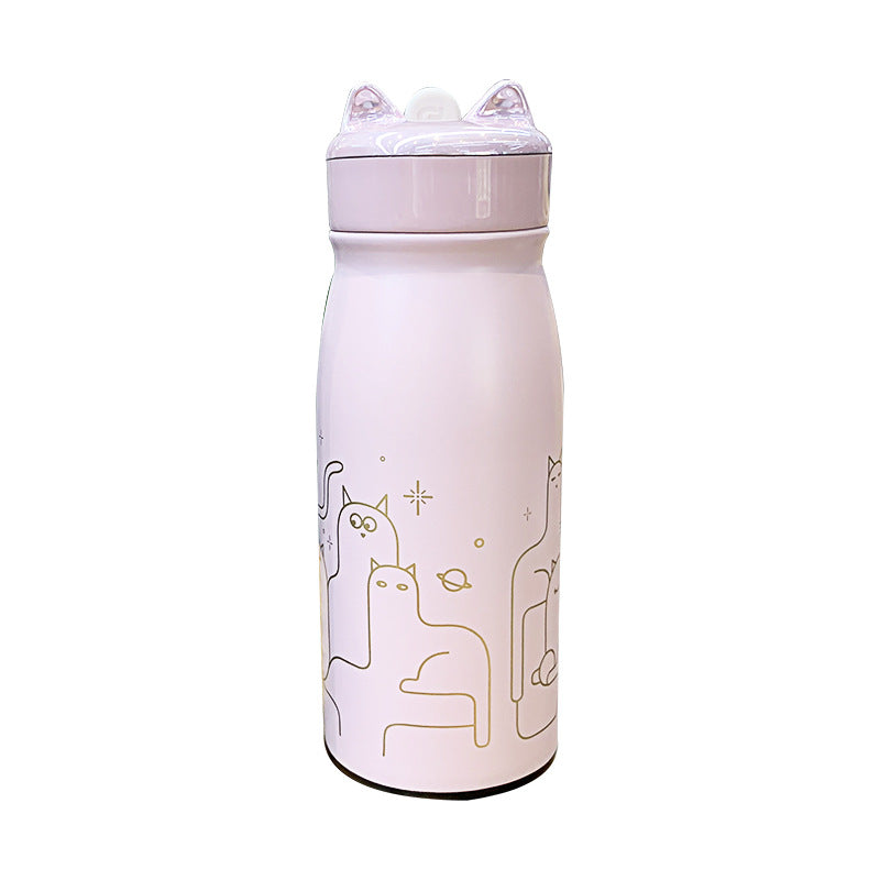 Pastel Pink Stainless Steel Water Bottle - MyKiCi