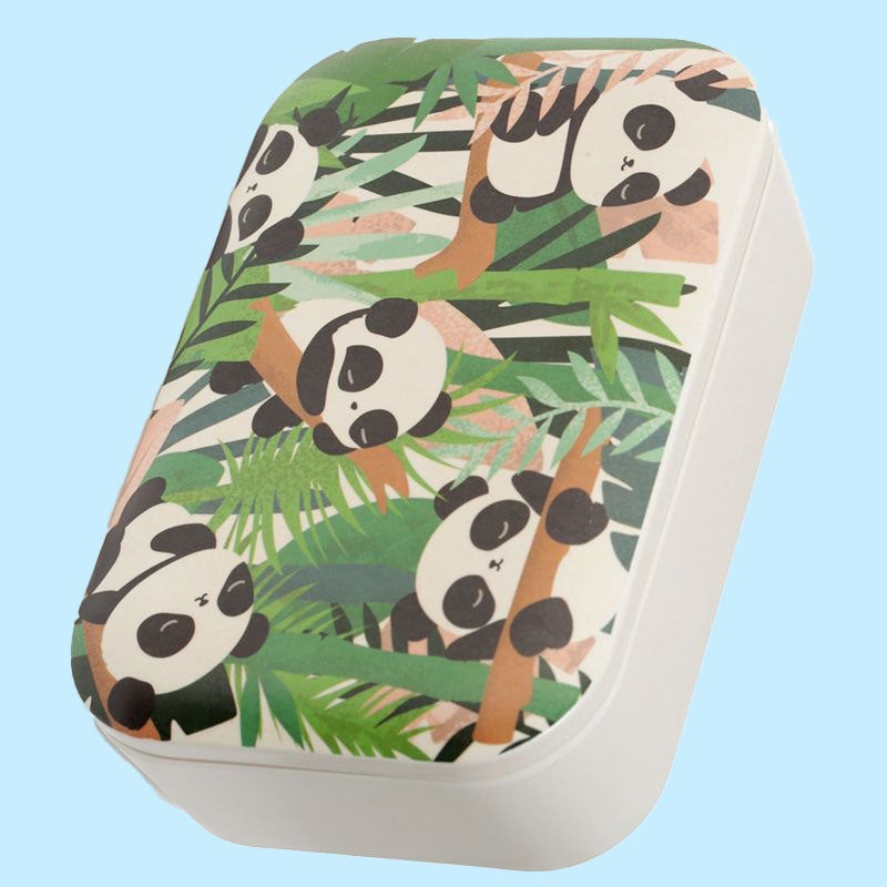 Bamboo composite lunch box panda - MyKiCi