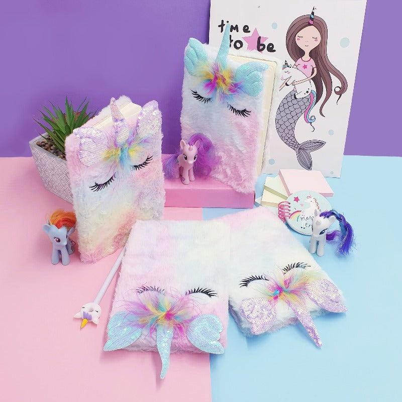 Soft unicorn plush diary-note - MyKiCi